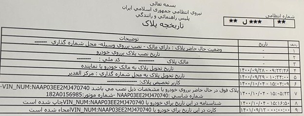 آگهی مفقودی برگ کمپانی 2 تصویر تاریخچه پلاک